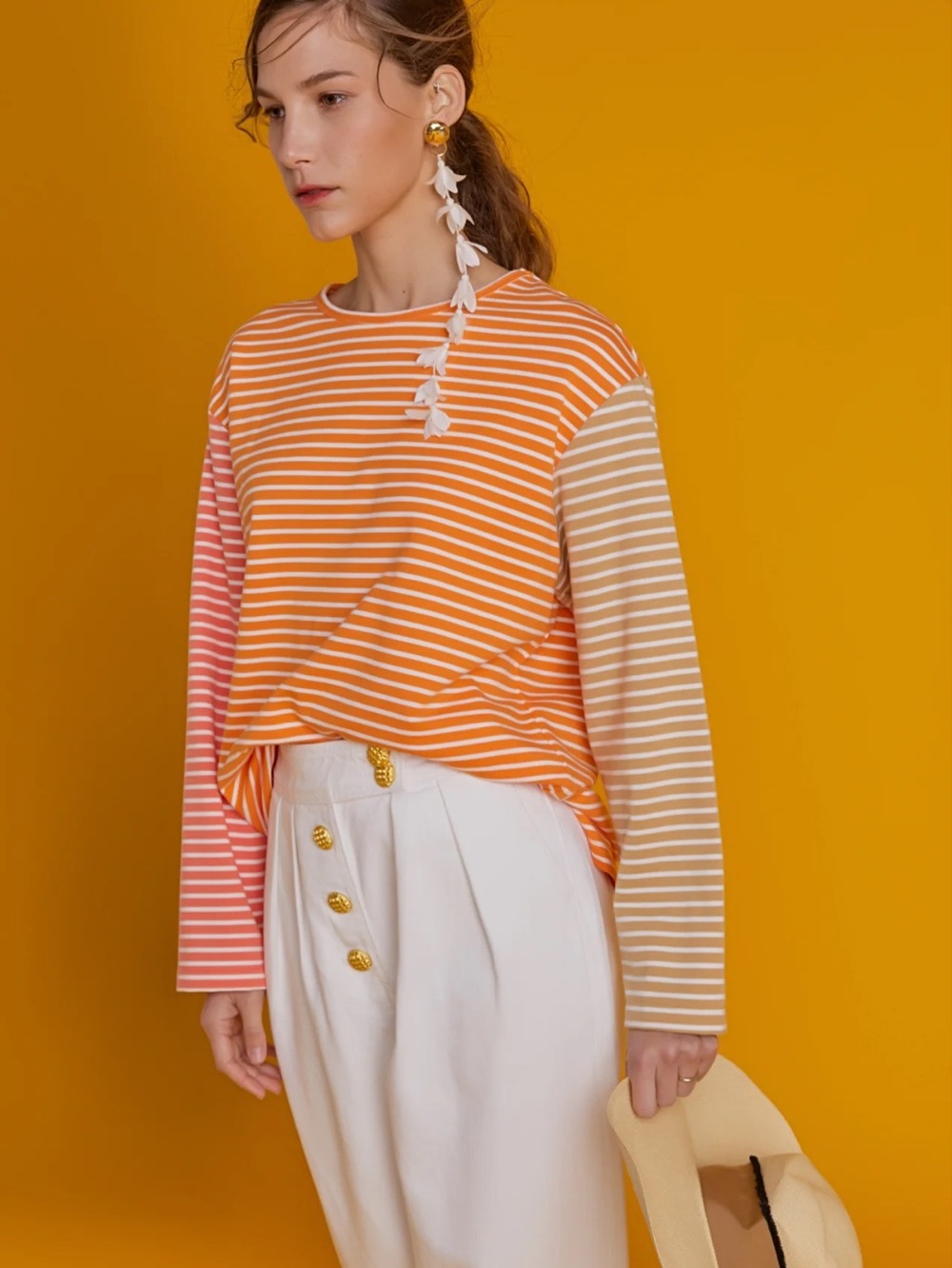 English Factory multi-stripe color blocked t-shirt sz large